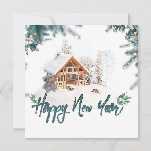 Fijne nieuwjaars elegante KAART (Voorkant)