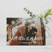 Fijne Nieuwjaarsvakantie fotokaart Feestdagenkaart (Staand voorkant)