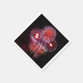 Fijne nieuwjaarsviering vuurwerkfeest servet (Hoek)