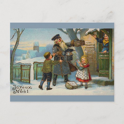 "Fijne Noel Vintage Christmas Card" Feestdagenkaart (Voorkant)