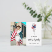 Fijne onafhankelijkheid/foto van patriottische VS  Briefkaart (Staand voorkant)