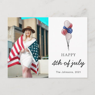 Fijne onafhankelijkheid/foto van patriottische VS Briefkaart