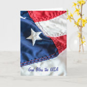 Fijne Onafhankelijkheidsdag-Amerikaanse vlag Kaart (Gele Bloem)