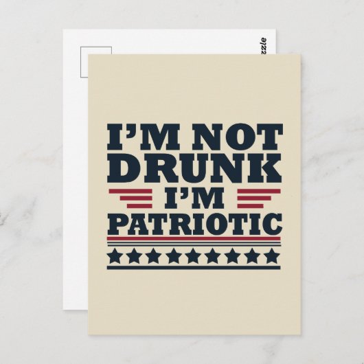 Fijne onafhankelijkheidsdag grappige 4 juli briefkaart (Voorkant / Achterkant)