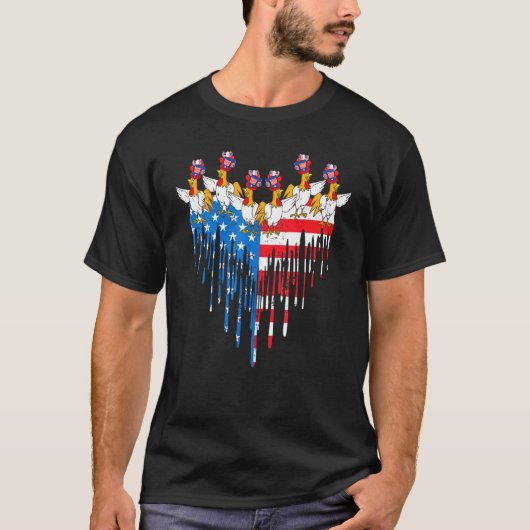 Fijne Onafhankelijkheidsdag trots Amerikaanse vlag T-shirt (Voorkant)