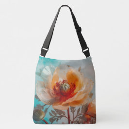 Fijne Oranje bloem Crossbody Tas
