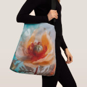 Fijne Oranje bloem Crossbody Tas (Dichtbij)