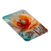 Fijne Oranje bloem Magneet (Rechterzijde)