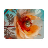 Fijne Oranje bloem Magneet (Horizontaal)