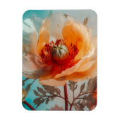 Fijne Oranje bloem Magneet (Verticaal)