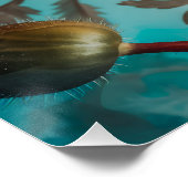 Fijne Oranje bloem Perfect Poster (Hoek)