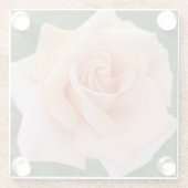 Fijne Oranje Roos Bloom Floral Glazen Onderzetter (Achterkant)