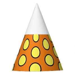 Fijne Oranje zwarte Circus, zwart, rond Feesthoedjes