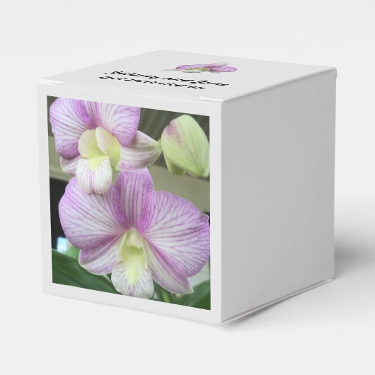 Fijne Orchideeën op persoonlijke fornuizen Bedankdoosjes (Voorkant Zijde)