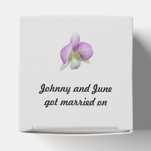 Fijne Orchideeën op persoonlijke fornuizen Bedankdoosjes (Bovenkant)