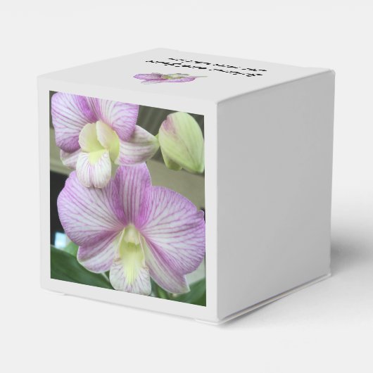 Fijne Orchideeën op persoonlijke fornuizen Bedankdoosjes (Achterkant)