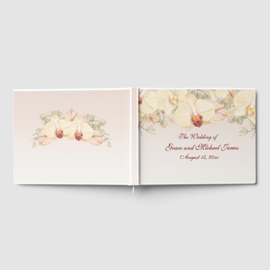 Fijne orchideeënbloem gastenboek (Volledig)