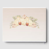 Fijne orchideeënbloem gastenboek (Achterkant)