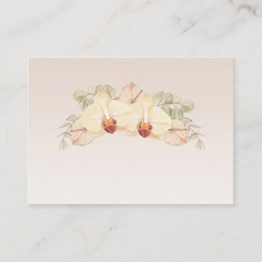 Fijne Orchideeënbloem RSVP Informatiekaartje (Achterkant)