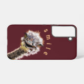 Fijne Ostrich Smile Custom Colours Samsung Galaxy Hoesje (Achterkant horizontaal)