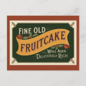 Fijne oude fruitcake Kerstmis Feestdagenkaart (Voorkant)