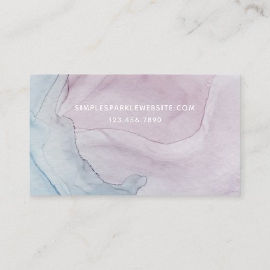 Fijne Paarse Abstracte print Klantenkaartje (Achterkant)