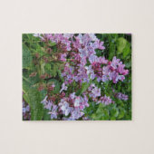 Fijne paarse bloemen van een lila struik legpuzzel (Horizontaal)