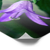 Fijne Paarse Lelie Bloemen Spiegel Abstract Poster (Hoek)