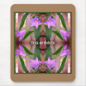 Fijne Paarse Leliebloemen Abstract gepersonaliseer Muismat (Voorkant)