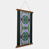 Fijne Paarse Leliebloemen Abstract Hangend Wandkleed (Gebogen)