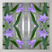 Fijne Paarse Leliebloemen Abstract Poster (Voorkant)