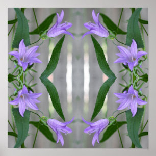 Fijne Paarse Leliebloemen Abstract Poster