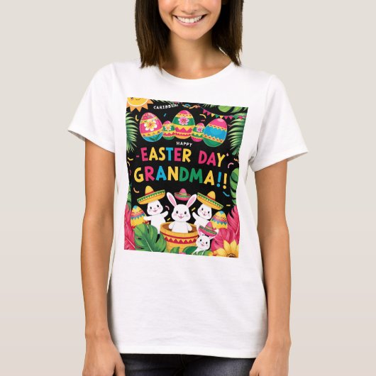 Fijne Paasdag oma T-shirt (Voorkant)