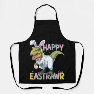 Fijne Paasdagen T Rex Paas Dinosaur Bunny Ei Schort