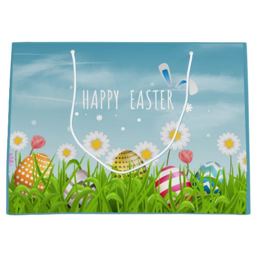 Fijne Paaseieren feestdag Groot Cadeauzakje (Voorkant)