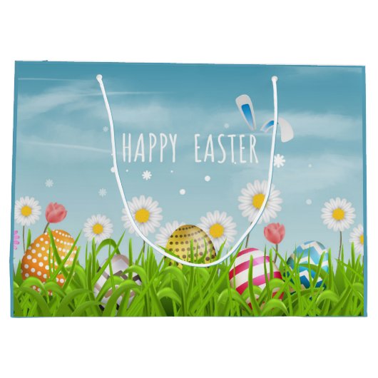 Fijne Paaseieren feestdag Groot Cadeauzakje (Achterkant)