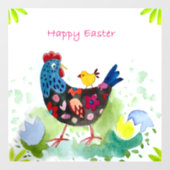 Fijne paaskip en eieren raamsticker (Vel)