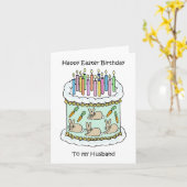 Fijne paasverjaardag voor de man kaart (Gele Bloem)