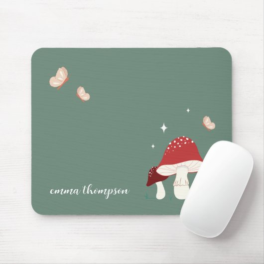 Fijne paddenstoel Gepersonaliseerde Gift Mousepad Muismat (Met muis)