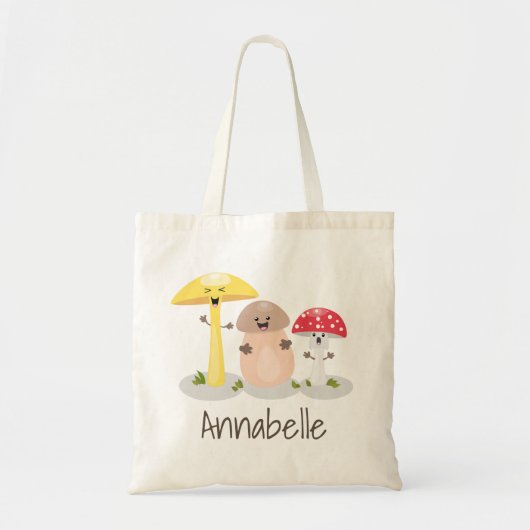 Fijne paddenstoelen en cartoon van de paddenstoele tote bag (Voorkant)
