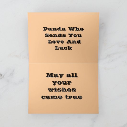 Fijne Panda Moederdag Kaart (Binnen)