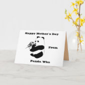 Fijne Panda Moederdag Kaart (Gele Bloem)