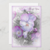 Fijne Pansies leeg Hartelijk dank Bedankkaart (Voorkant / Achterkant)