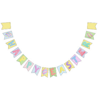 Fijne Pasen | Banner voor pastelkleurige Waterverf