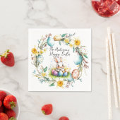 Fijne Pasen banny en bloemenPasen Servet (Insitu)