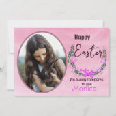 Fijne Pasen |Echte Bunnies-fotokaart Kaart (Voorkant)