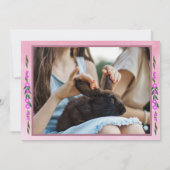 Fijne Pasen |Echte Bunnies-fotokaart Kaart (Achterkant)