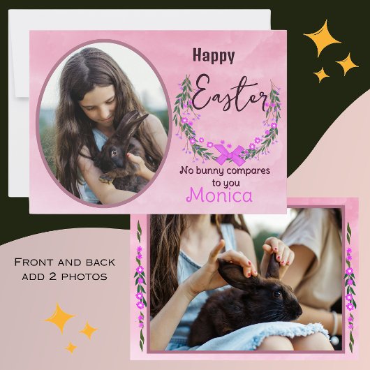 Fijne Pasen |Echte Bunnies-fotokaart Kaart