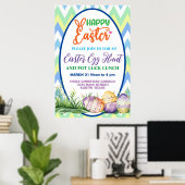Fijne Pasen, Eierjacht en Pot Luck Poster (Thuiskantoor)