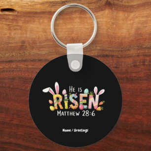 Fijne Pasen! Hij is opgestaan om Jezus Christus te Sleutelhanger